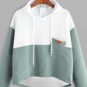 CONTRAST STRIPED HOODIE